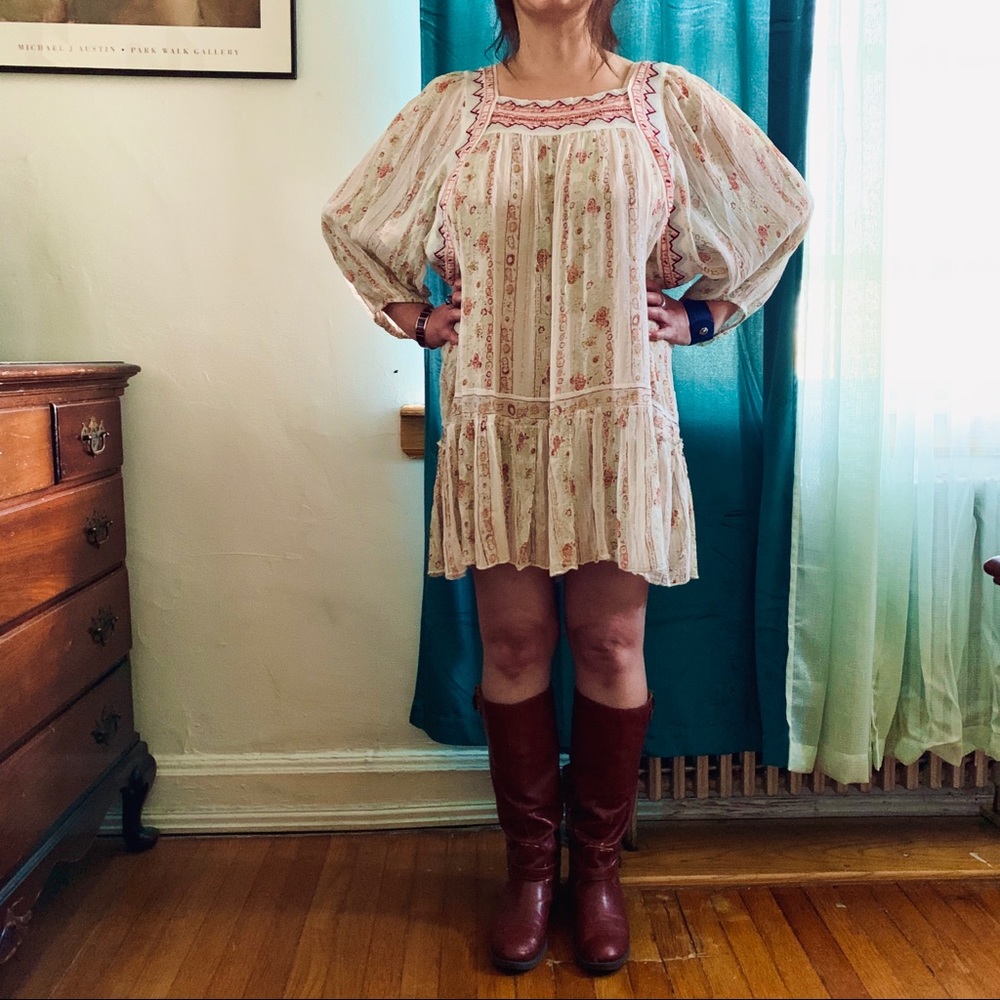 NWT FREE PEOPLE🎇DropWaist Embellished Mini Dress - Picture 8 of 8
